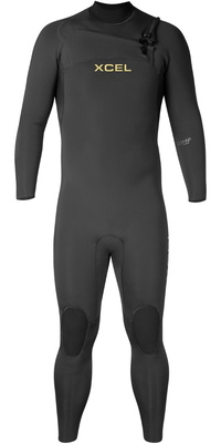 2026 Xcel Mens Comp 4/3mm Chest Zip Wetsuit MN43ZXC4 - Black